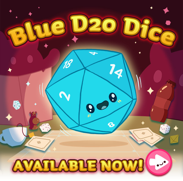 Blue D20 Dice available now