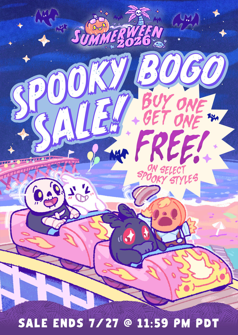 Spooky Sale: Buy One Get One Free on select styles. Sale ends 7/27.