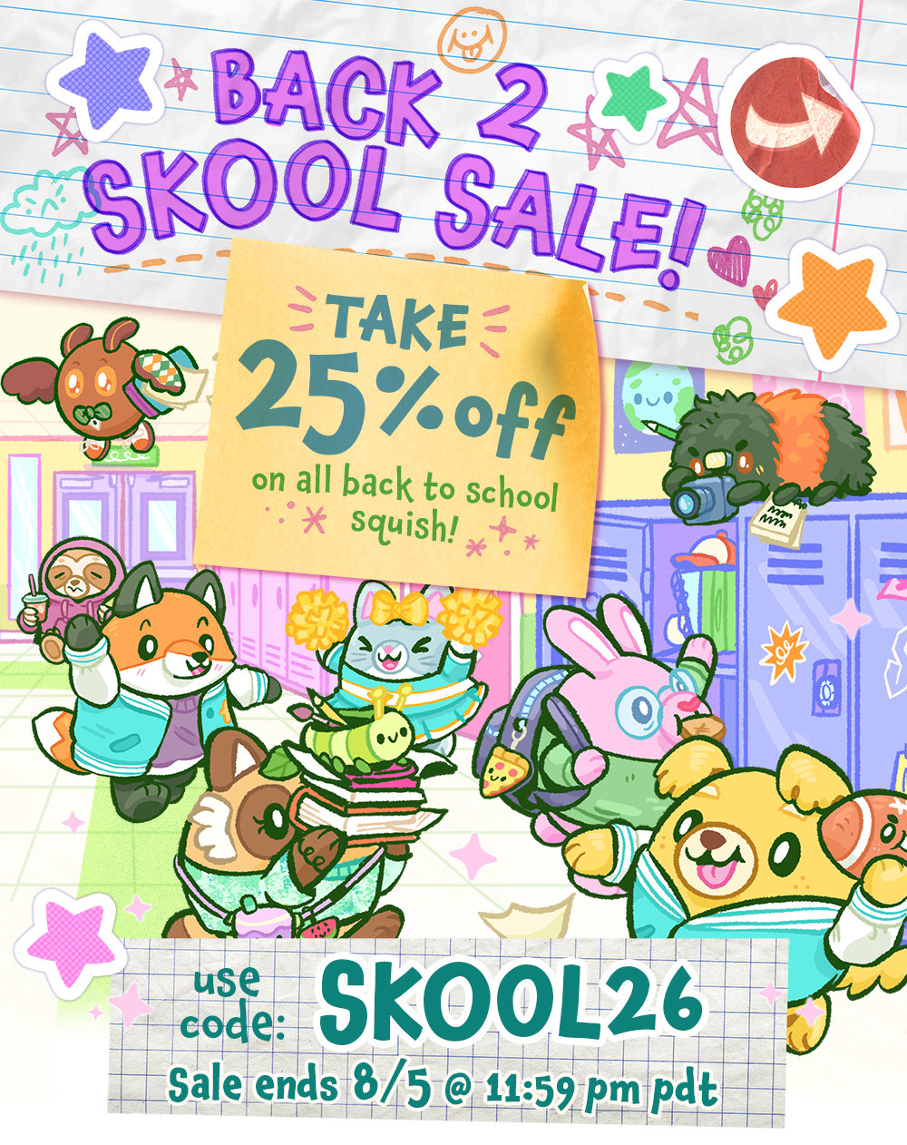 Back to School Sale: Take 25% Off select Squish using the code SKOOL26.