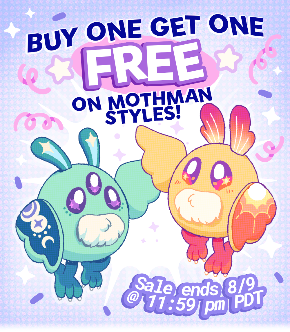 Buy One Get One Free on Mothman Styles. Ends 8/9.